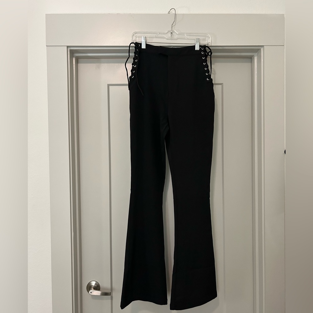 Princes Polly lace up Black Flare Pants - size 4